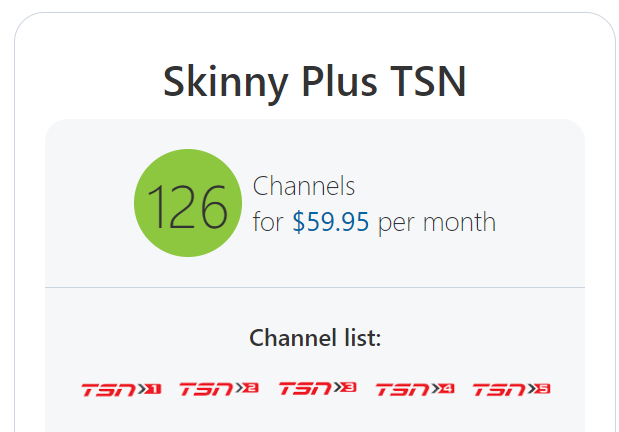 tv package skinny plus TSN